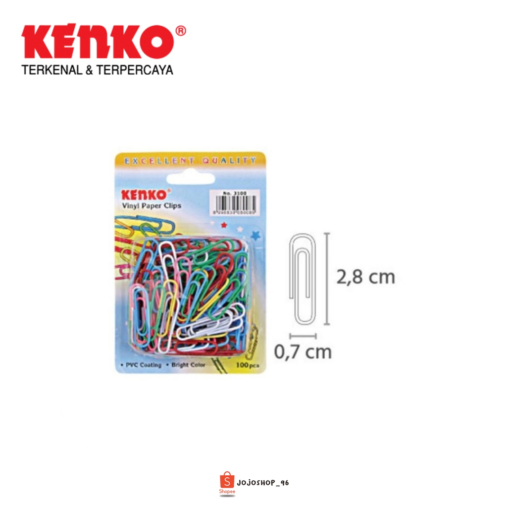 

Klip Kertas | Trigonal Clip | Paper Clip Warna KENKO 3100