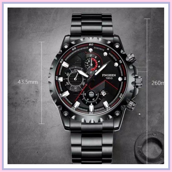 6760 Tali Kulit Jam Pria Original Jam Tangan Pria Anti Air Fngeen 5757 Analog Kalender Army Aa+ - Hi