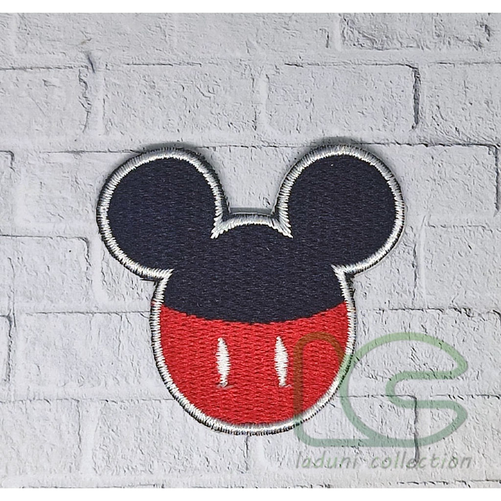 Patch bordir KARAKTER MICKEY MOUSE / MICKEY MOUSE HEAD