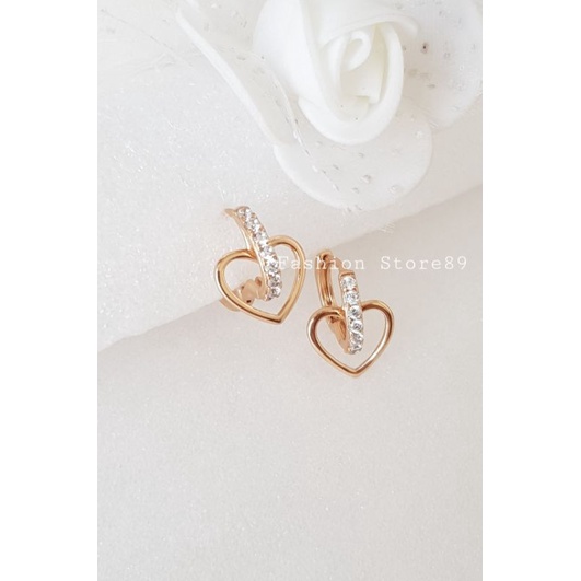 New Anting Import Love Xuping Perhiasan lapis emas bestquality love Fashion tahan lama