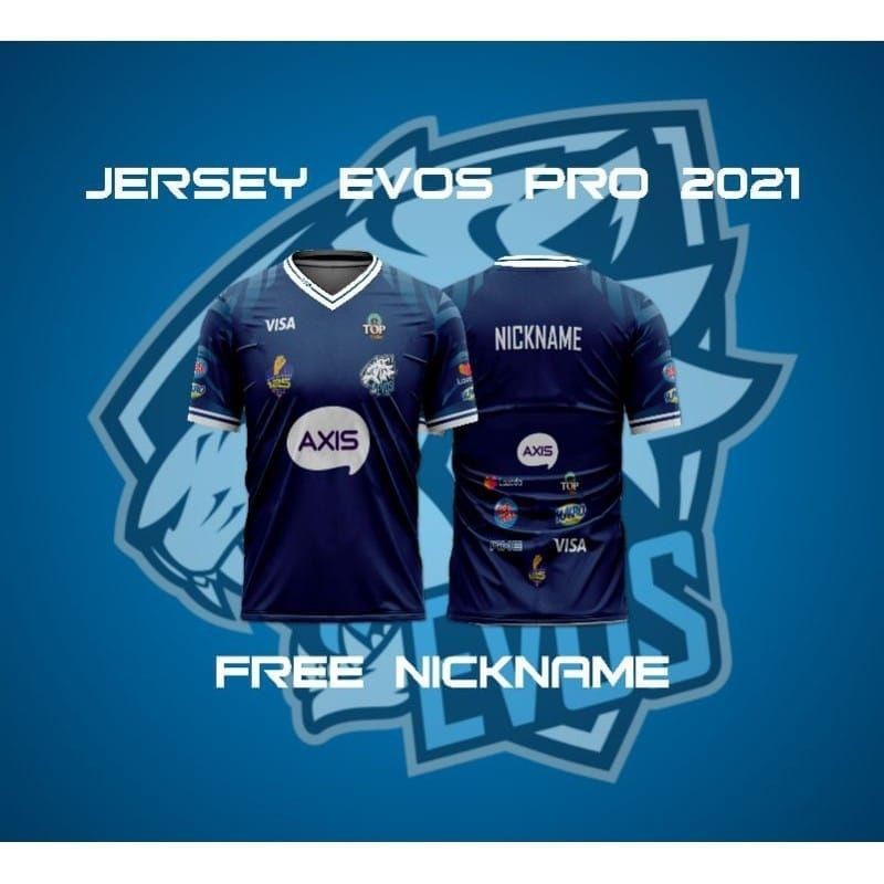 Jersey Kaos Esports EVOS 2021 free nickname full printing