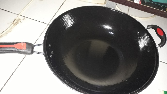 Wajan Enamel .teplon Gagang Panjang Anti Lengket 34cm