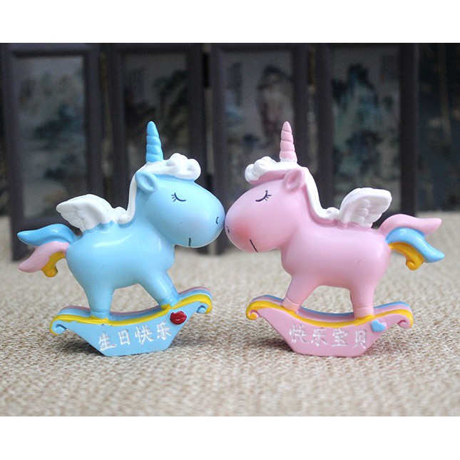 Pajangan Dashboard Mobil SWEET PASTEL UNICORN Kuda Poni bahan Plastik Karet padat LIMITED EDITION