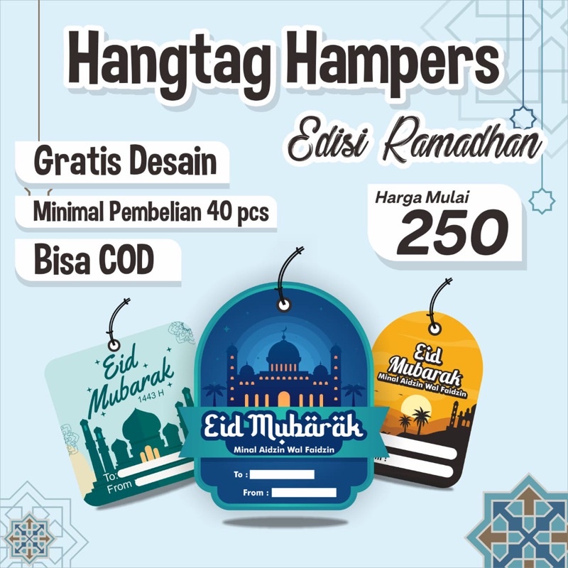 

Hang Tag Lebaran / Hangtag Edisi Ramadhan Idul Fitri / Hampers Giftbox Lebaran / GRATIS DESAIN