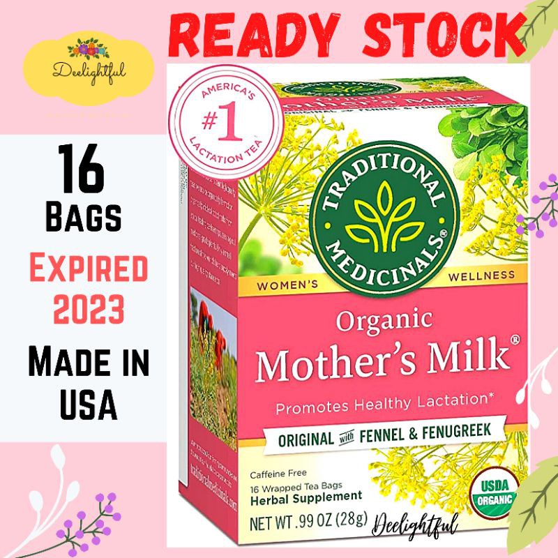 

Traditional Medicinals Organic Mother's Milk Tea with Fennel Fenugreek Laktasi ASI