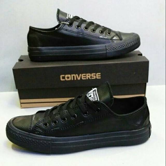 converse leather low