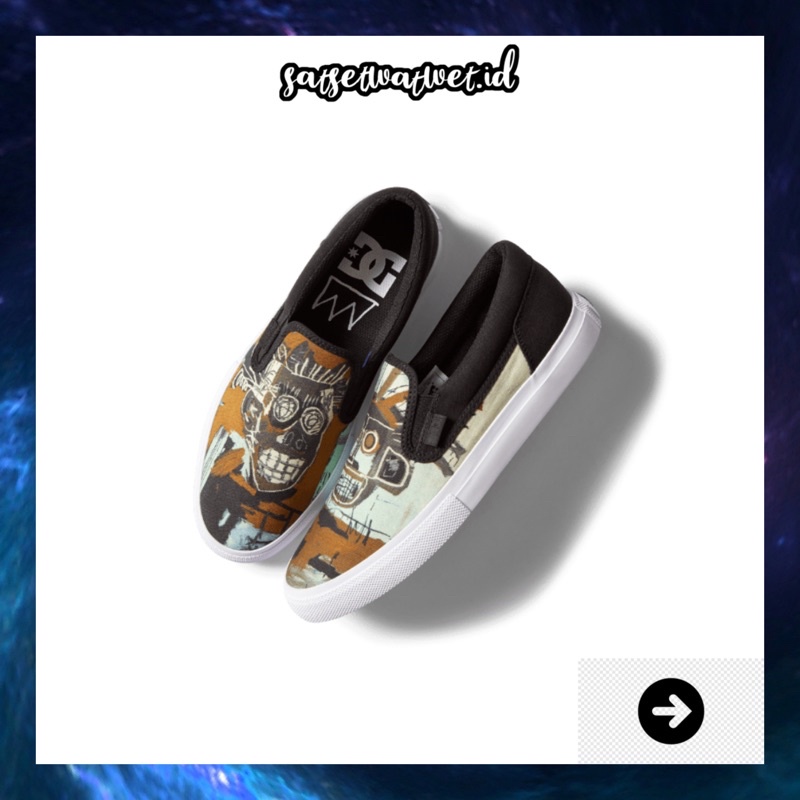DC X Basquiat Manual Slip On Black