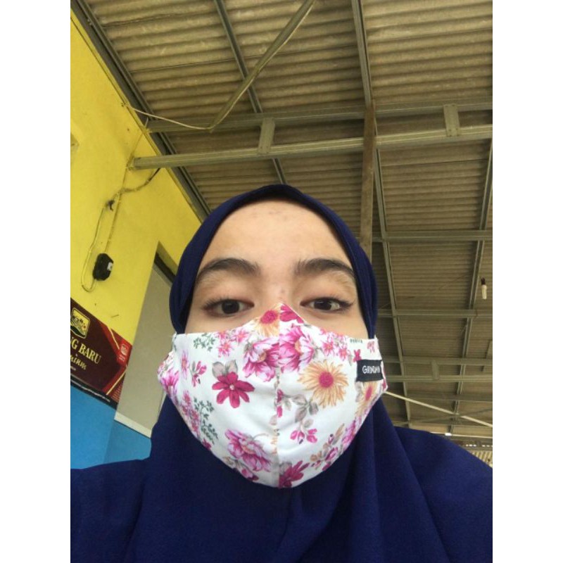 Masker 3 ply Tali Hijab by GIRINDANI