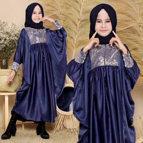 Kaftan Anak Salsabilla 7 - 10 Tahun Baju Gamis Muslim Anak Perempuan