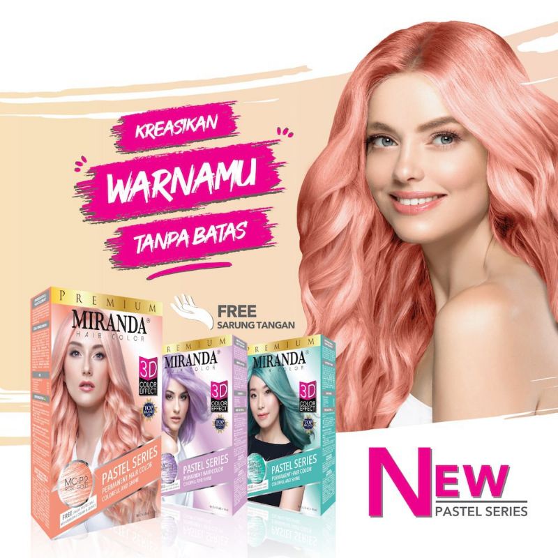 Miranda Hair Color Pastel 30ml/Pewarna Rambut/Cat Rambut