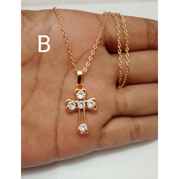 NLt582. Kalung xuping wanita lapis emas dgn mata zircon ukuran 45 cm nori halus