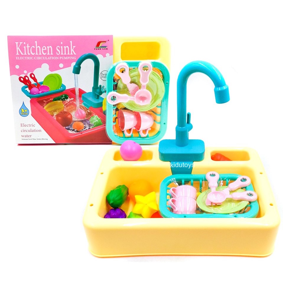 Mainan Anak Perempuan Kitchen Sink  Mainan Cuci Piring Anak 6058