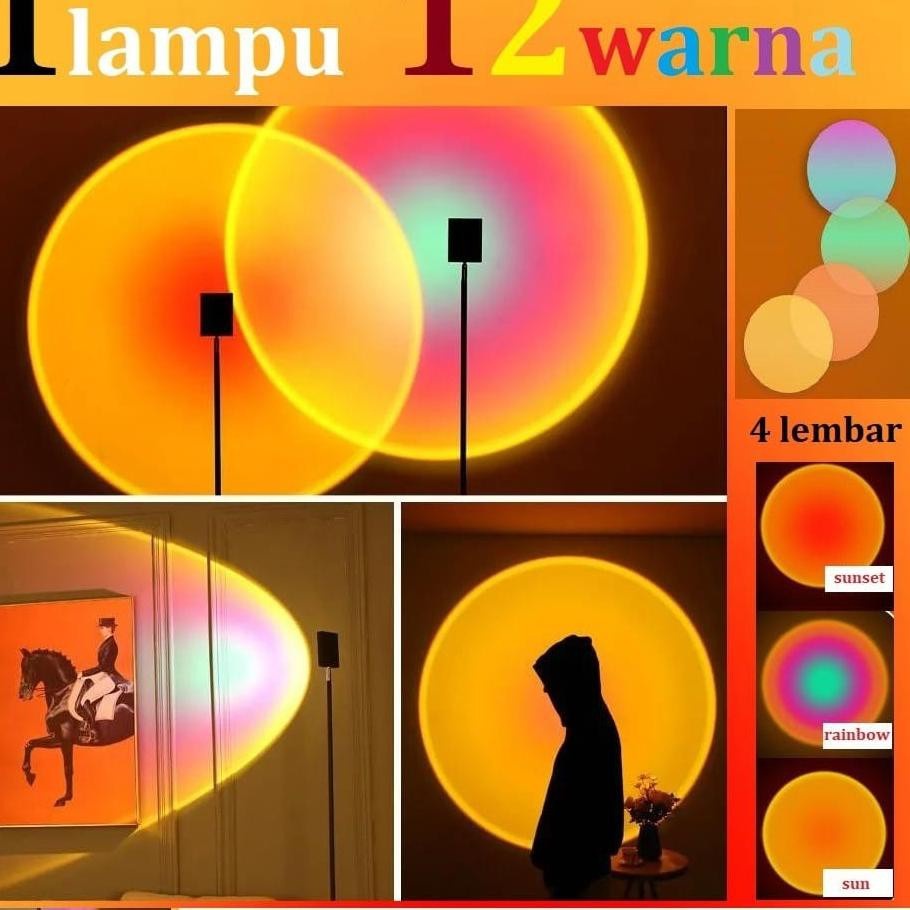 LAMPU SUNSET LED / lampu background studio / lampu meja / LAMPU tidur / LAMPU PROYEKTOR SUNSET