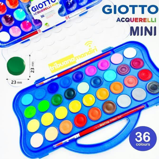 

GIOTTO ACQUERELLI MINI 36 WARNA WATERCOLOR CAT AIR WATERCOLOUR ANAK READY STOK