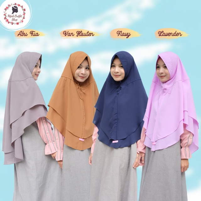 Khimar Nafisa / khimar 2 layer soft pet antem