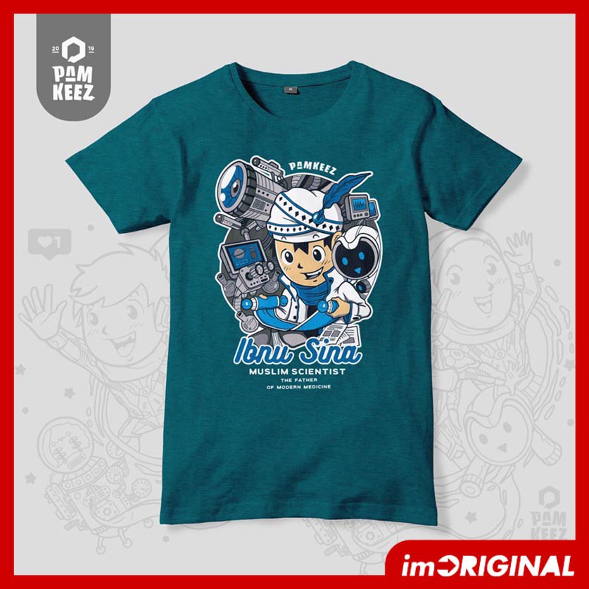 Kaos Anak Muslim Laki Pamkeez - Ibnu Sina Lengan Pendek