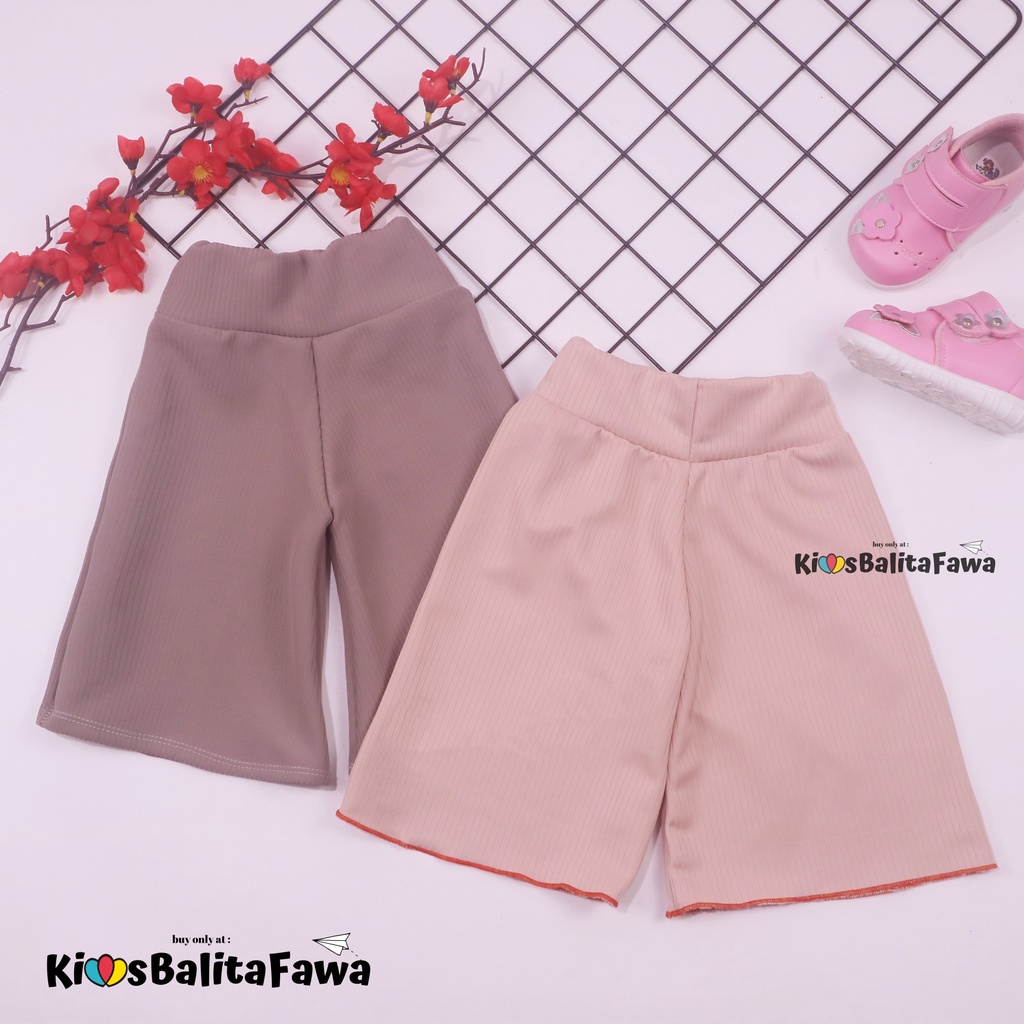 Kulot Polos Uk. 2-3 Tahun / Celana 3per4 Anak Perempuan Murah Celana Pendek Skirt Pant Adem