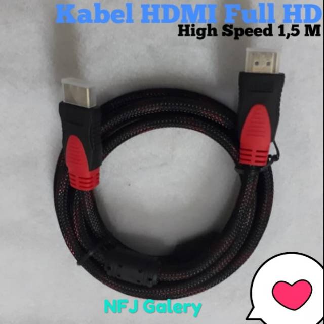 Kabel HDMI to HDMI Full HD dan High Speed Hp ke TV Laptop ke TV USB Let Kabel& Konektor Elektronik