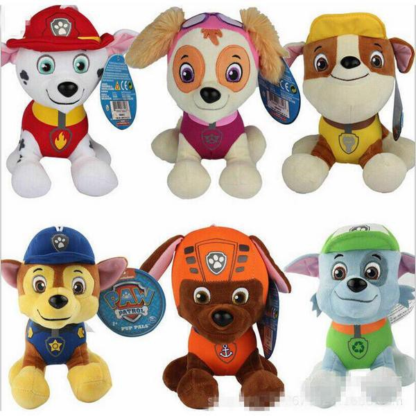 Boneka Paw Patrol Boneka Anjing Boneka Dog 15-20cm ADA TAG NICKOLODEON Boneka Marshall Everest Rocky