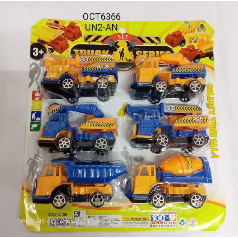 Mainan Mobil Diecast Konstruksi isi 6 PC OCT6366