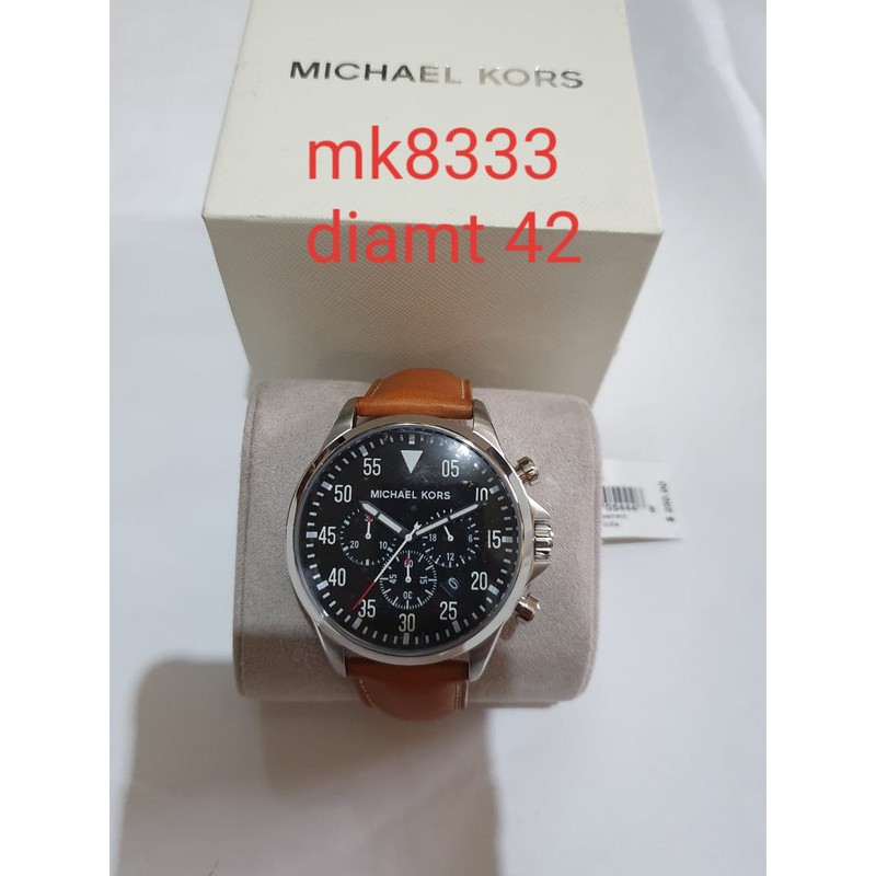 jam michael kors original leather watch brown mk8333