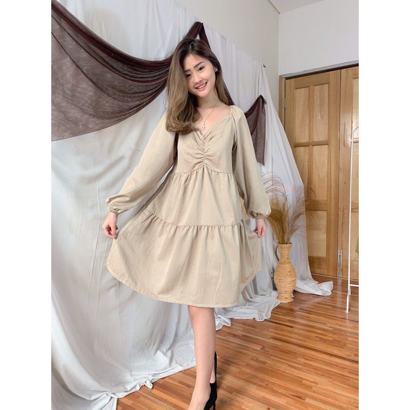 DREES MELISA dress korea/dress kekinian/dress lova/baju dress