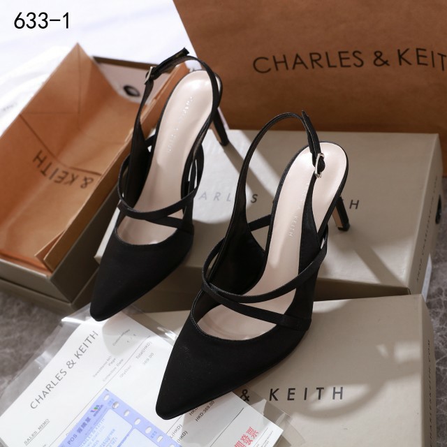 (Preloved) Charles and Keith Strap Heels Black
