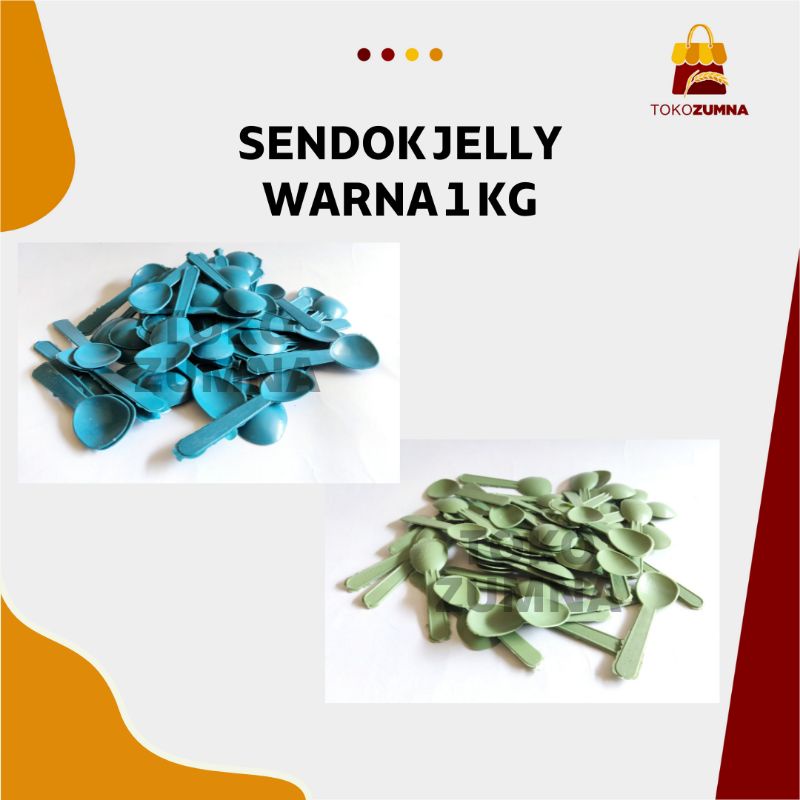 Sendok Jelly Plastik Kecil Warna Kiloan / Sendok Jely 1 kg