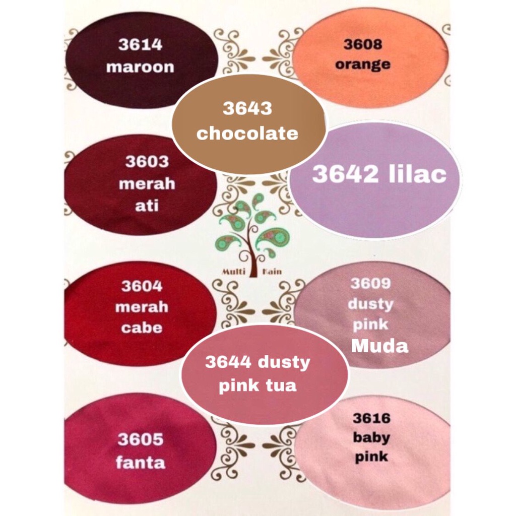 Bahan Multi Kain Satin saten Velvet maxmara Polos bridesmaid Meteran Super A Grade-3