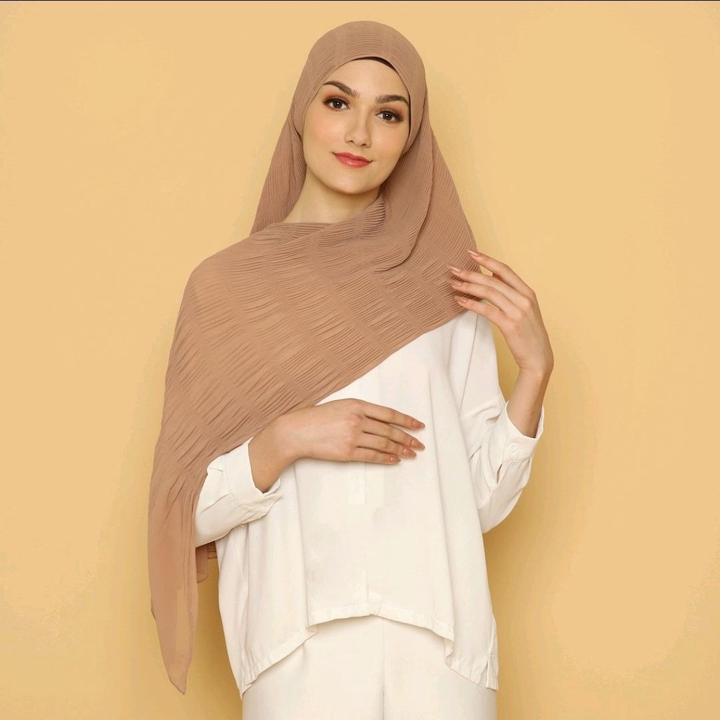 PASHMINA PLISKET CERUTY BABYDOLL FULL PLISKET TANPA GARIS TENGAH