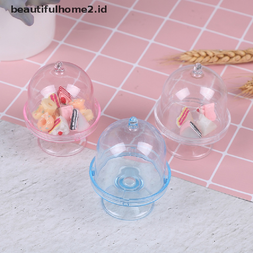 (beautifulhome2.id) Mainan Miniatur Toples Makanan Penutup Skala 1: 12 Untuk Aksesoris Rumah Boneka