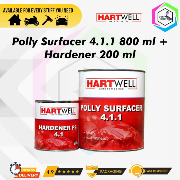 HARTWELL POLLY SURFACER 4.1.1 800ml + HARDENER 200ml