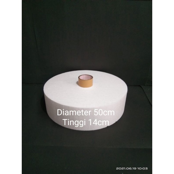 Diameter 50cm Tinggi 14cm Round Dummy Cake Styrofoam Gabus Kue Bulat