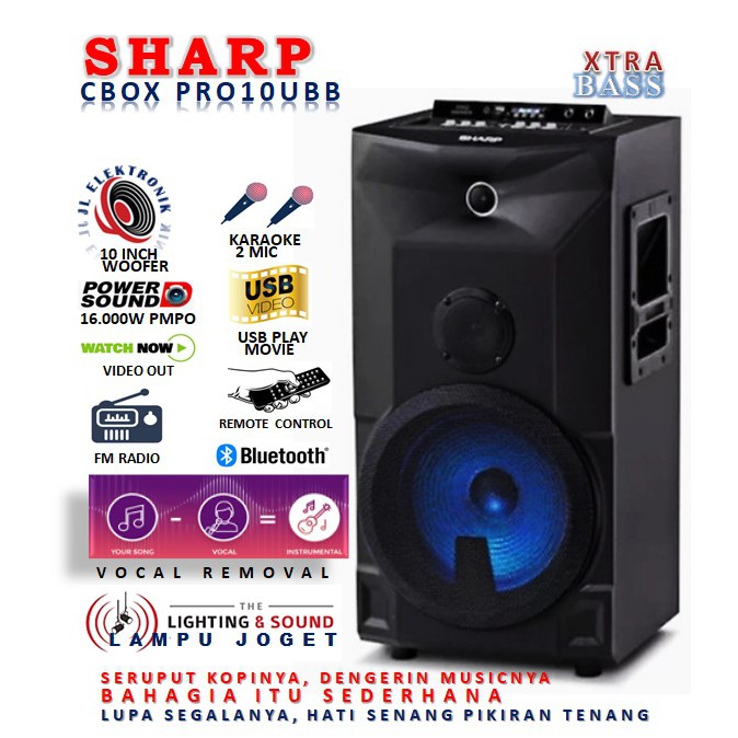 SHARP SPEAKER AKTIF CBOX PRO10UBB