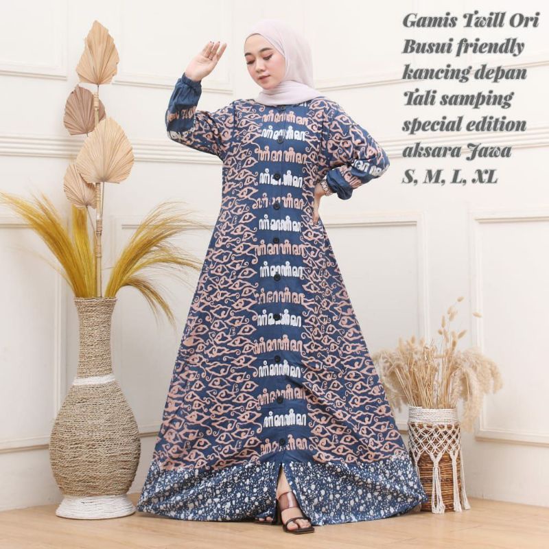 gamis twill ori aksara