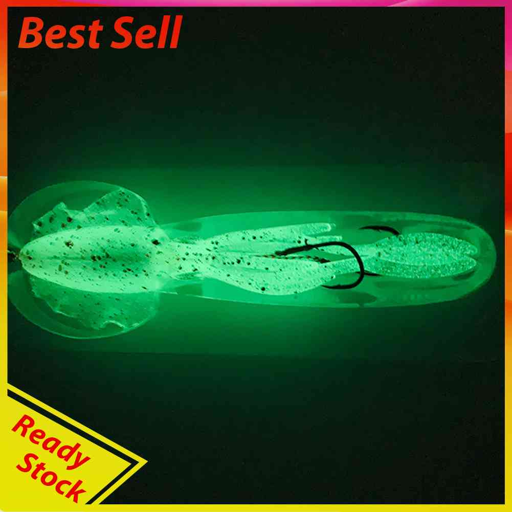 UV Luminous Bionic Squid Fishing Lures 60g 15cm Fake Artificial Soft Bait