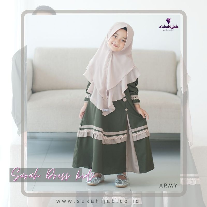 SARIMBIT SARAH IBRAHIM  DRESS ANAK XS-S SUKAHIJAB