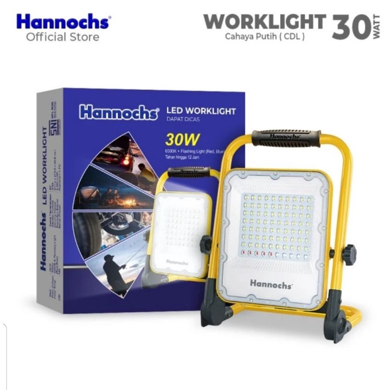 HANNOCHS LED WORKLIGHT 30 WATT / LAMPU SOROT EMERGENCY 30 WATT