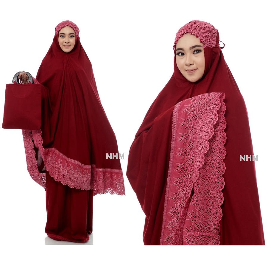 Mukena Fatimah Premium Katun Rayon Twill Dijamin Adem