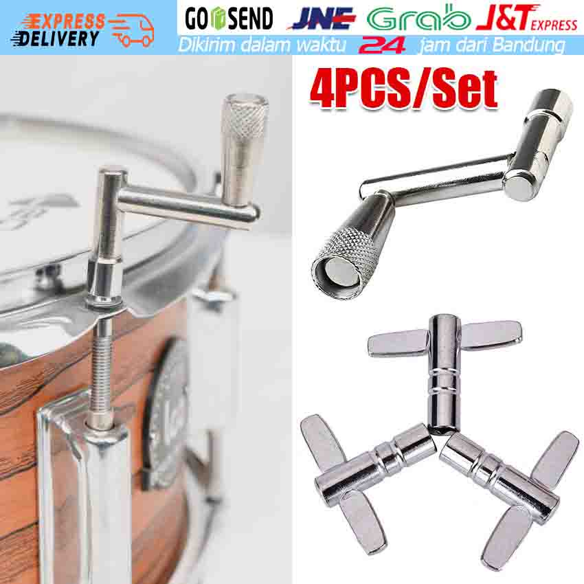 Kunci Tuning Drum Besi Chrome Tune Key Lubang Gantungan Kunci KD-03