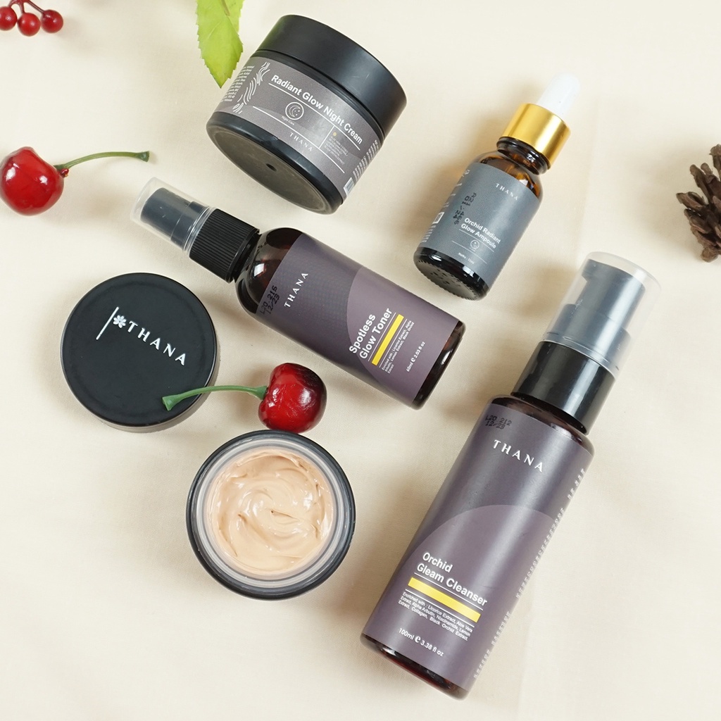 THANA SKINCARE PAKET WHITENING + SERUM ORCHID KULIT CERAH GLOWING BY KHADIJAH AZZAHRA MAKE UP