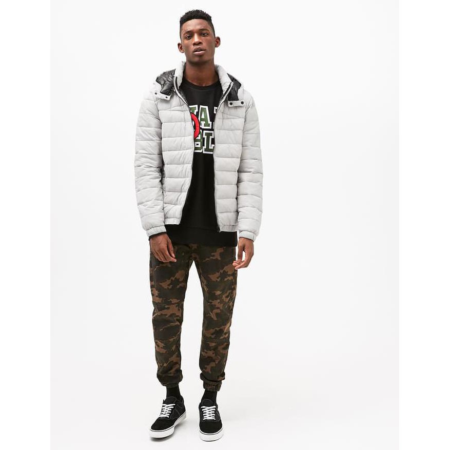 NOTED CUCI GUDANG JAKET PRIA MUSIM DINGIN BERSHKA ORIGINAL HITAM 