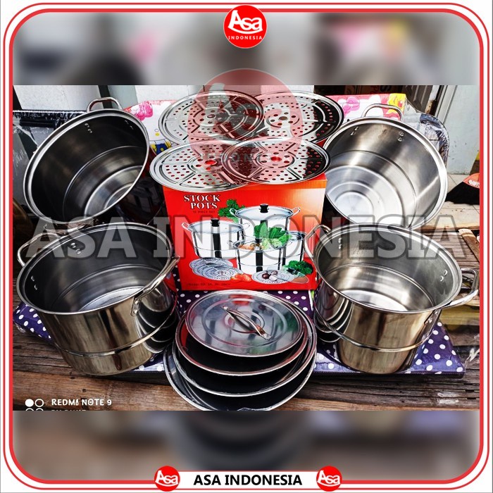 

GROSIR StockPots Steamer 4set kardus merah (ASA315) |