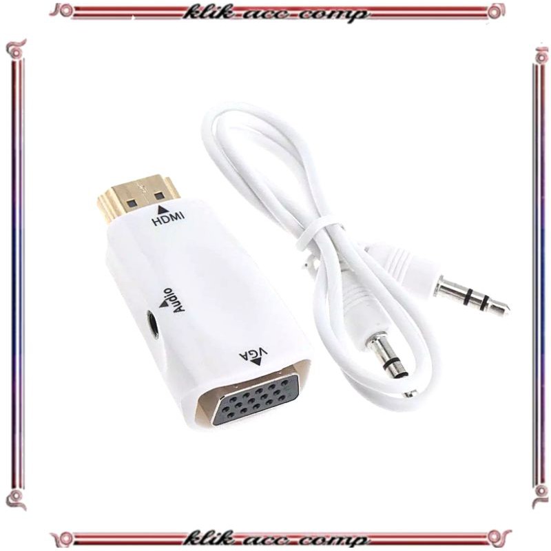 Converter HDMI to VGA with Port Audio - Full HD 1080p  hdmi to vga audio