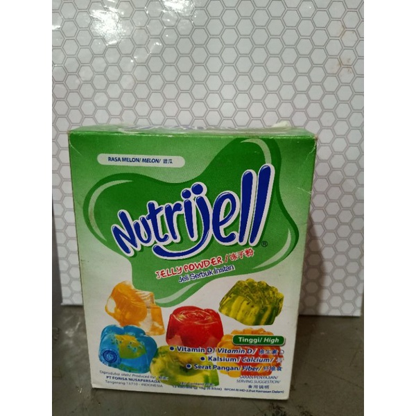 

NUTRIJEL JELLY POWDER / JELI SERBUK INSTAN RASA MELON 180GR 1 BOX ISI 12 SACHETS