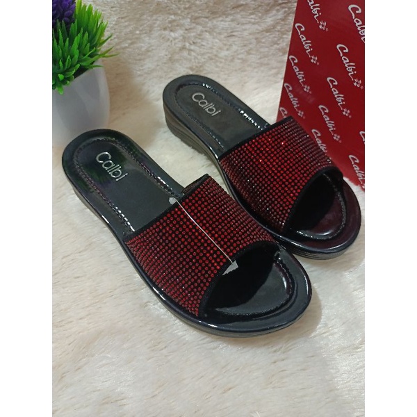 SENDAL CALBI FLAT RAX.1292 MERAH ORIGINAL