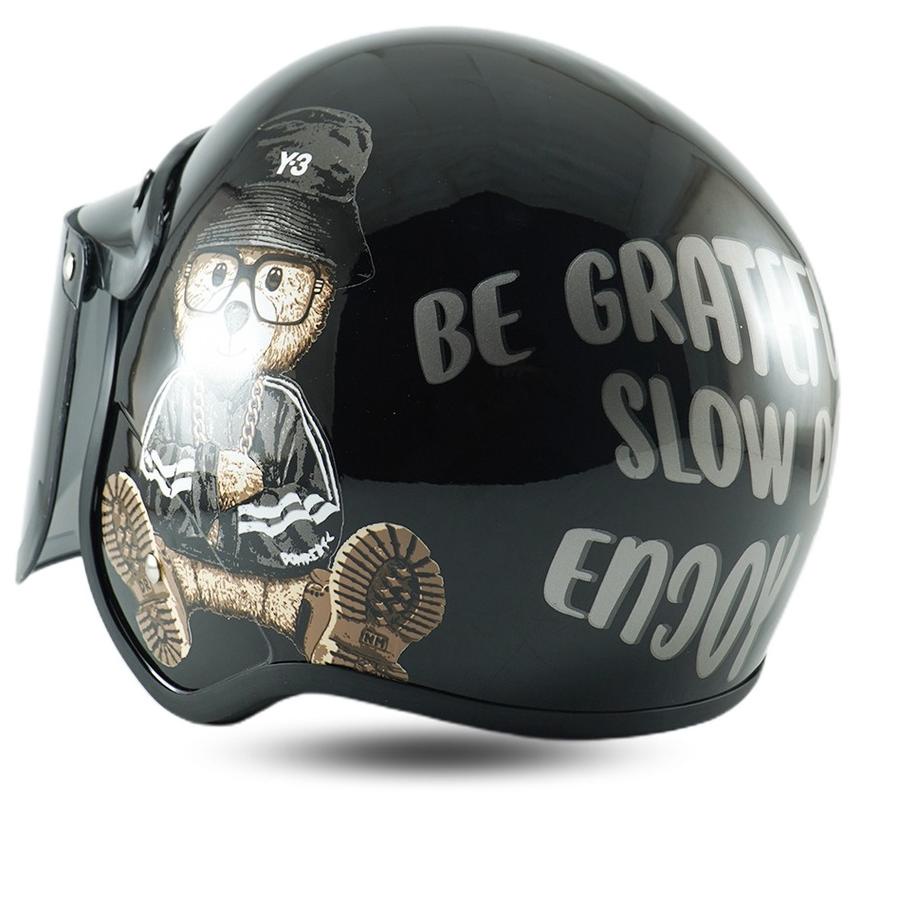 Bagus Banget.. Helm Bogo Dewasa Motif Bear Helm Terbaru Lucu SNI