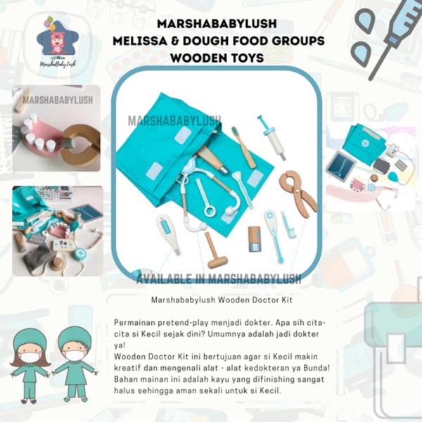 

UMU Doctor Medical Kit Wooden Toys/ Mainan dokter dokteran anak Limited