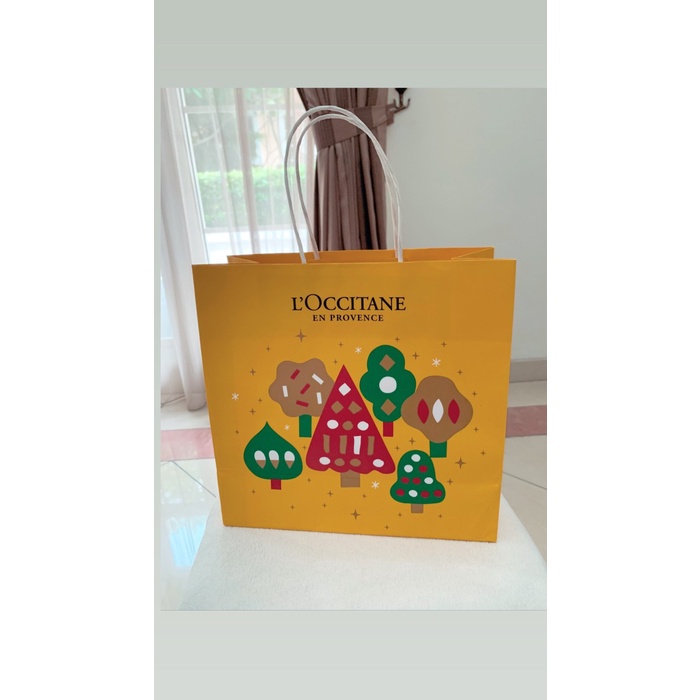 

(TERLARIS) Kantong Karton Loccitane en Provence Christmas Edition Paperbag Natal