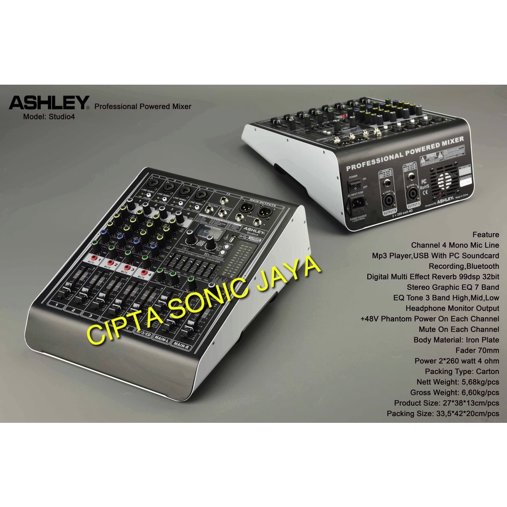 Power mixer ashley 4 canel STUDIO 4